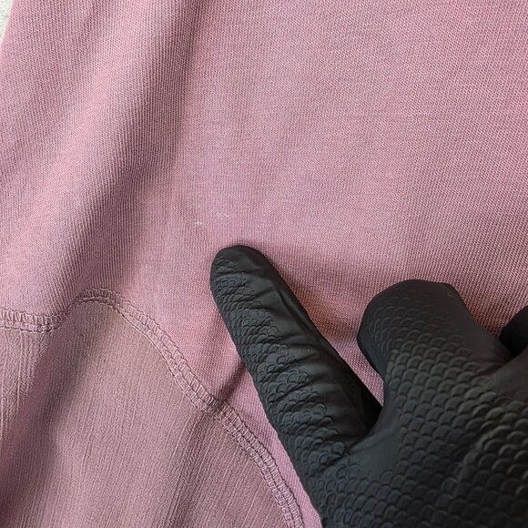 Akemi + Kin Shirt Womens Small Mauve Asymmetrical Floral Lace Hem Tunic Top - Picture 13 of 15